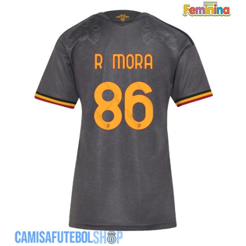 Camisa de time de futebol AS Roma Rodrigo Mora #86 Replicas 3º Equipamento Feminina 2026-27 Manga Curta